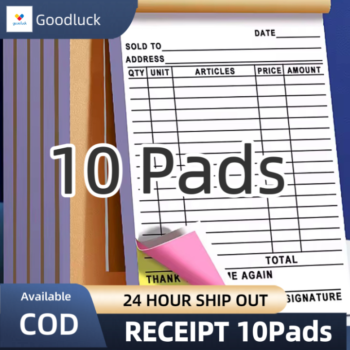 Goodluckph 2x25pages 64K Receipt Resibo With Carbon High Quality Paper ...