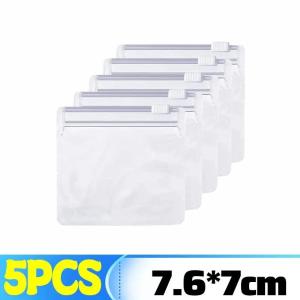 60PCS Small Self-sealing Clear Bag Pill Dispenser Bags Protable Jewel Pouch with Sliding Zipper Waterproof Travel Storage Bags