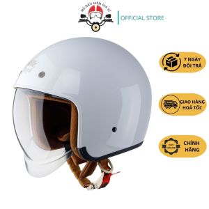 MŨ BẢO HIỂM 3/4 ROYAL M139 KÍNH ÂM SIZE (MLXL) MẦU TRẮNG BÓNG
