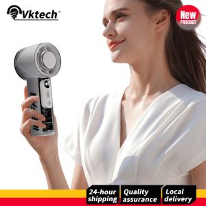 Mini Portable Fan with 3000mAh Rechargeable Battery LED Light 100 Speed Settings Handheld Turbo Fan for Office