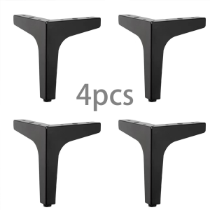 4Pcs 10cm Metal Furniture Support Leg Y Shape Sofa Leg Triangle Furniture Feet for Table Cabinet