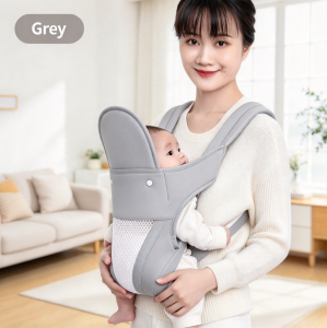 Pembawa Bayi Mudah Alih Bernafas Pembawa Hipseat Boleh Laras Ergonomik Sling Bayi Jaring Selesa untuk Kanak-kanak Baru Lahir