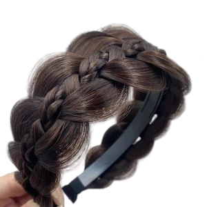 Elegant Fishbone Braid Headbands For Effortlessly Hairstyle And Comfortable Synthetic Fiber Wigs Hairband All Matching