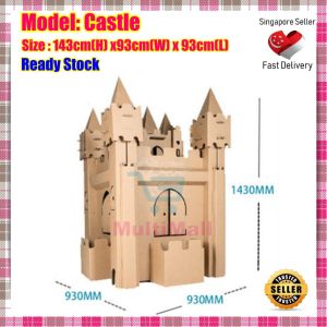 Giant Castle Cardboard Playhouse | DIY Doodle House Painting | Puzzle Drawing Cardboard Wearable Animals Colouring | Kid Painting | Kid art works