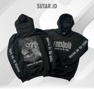 COD Hoodie Black Motif Sempel Tengkorek Premium Pria dan Wanita | Hoodie Hitam Runsbold | Hoodie Pria Premium | Hoodie distro Premium murah lembut