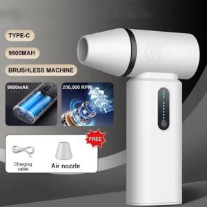 MOUSSE 200000RPM Mini Turbo Jet Fan Brushless Motor High Speed Electric Air Duster Wireless Rechargeable Violent Turbo Blower Home