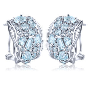 Lohaspie Jewelry Genuine 6 Carats Clip Earing Silver 925 Original Natural Garnet Clip Earring Genuine Garnet Earrings Birthstone Garnet Earring For Women Jewelry