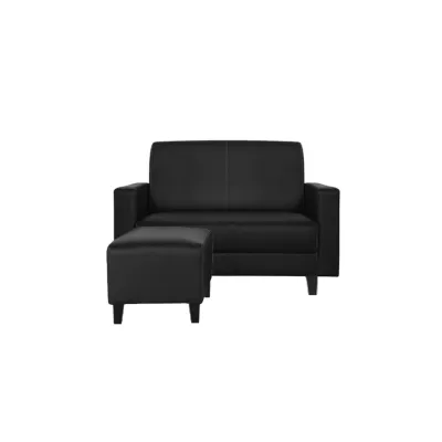 Living Mall Dorcas Fabric/ Leather 2 3 Seater Sofa Set + Ottoman w/ Pet-Friendly Option