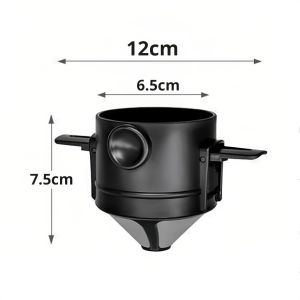 304 Stainless Steel Coffee Dripper Foldable Hanging Ear Filter Reusable Coffee Filter for Home Office