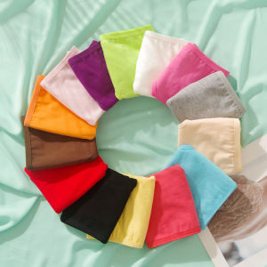 New Product 3 Pieces of Womens Underwear Fruit Solid Color Cotton Underwear Girl Underwear Middle Waist Simple and Comfortable Soft Briefs