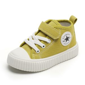 1-13Years Children Boys Girls Sneakers Breathable Western Style High-top Casual Canvas Shoes
