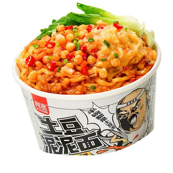 阿宽土豆泥拌面泡面速食方便面宵夜小吃网红速食土豆泥拌面2碗A-Kuan Mashed Potato Noodles | Lazada ...