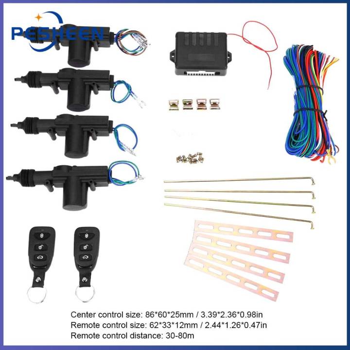 [1-3 วันมาถึง] Keyless Entry System Locking Kit Remote Control Door ...