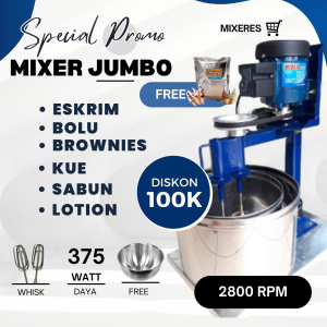 Alat Pengaduk Tepung Cair Free Bowl Adonan Kue Mikser Kue Bolu  Mixer Pengaduk Masrtabak