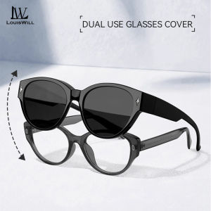 LouisWill Men Womens Sunglasses Myopia Glasses Cover Sunglasses Fashion Large Frame Sunglasses Polarized Summer Sunglasses Ultra Light Polarized Sunglasses Outdoor Traveling Walking Shopping Driving