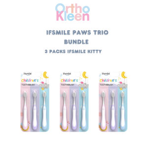 Ifsmile PAWS for Kids 4K+ Ultra Nano-bristle Toothbrush Triple-packed
