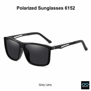 Luxada 6152 New Elegant Polarized Sunglasses for Men and Women High-Quality Full Rim Square Frame with Green Lens