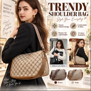 SL Trendy Crossbody Bag Fashion Sling Bag Casual Shoulder Bag Lightweight Adjustable Strap Multiple Pockets Everyday Handbag