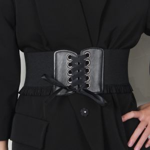 COOLSOOL Đàn hồi Thắt lưng corset Rộng Dây đeo eo Thời trang Trang phục bên ngoài Dây thắt lưng Dành cho váy đầm áo quần