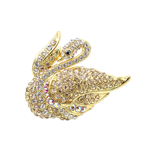 "B145 Ozel Premium Material Nice Elegant Bling-Bling Swann Brooch Kerongsang Size W X H 37 mm x 29 mm ( W x H )"