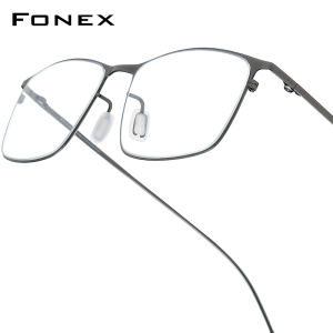 FONEX Titanium Alloy Glasses Frame Men Brand Design Square Eyeglasses Frames Full-Rim Ultralight Japanese Custom Optical Eyewear 8105