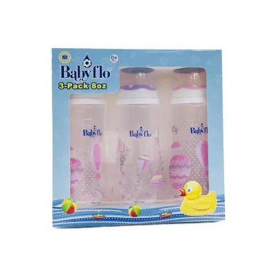 Babyflo 8oz. Bottles 3pcs Assorted Colors - Pack of 1