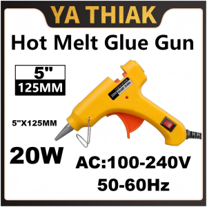Hot Melt Glue Gun + 10PCS Glue Sticks – 5" / 8" Heavy Duty Crafting & Repairs Set