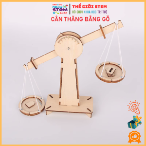 Mô hình STEM: Cân Thăng Bằng Gỗ DIY - Đồ chơi giáo dục khoa học sáng tạo dành cho trẻ mầm non tiểu học. STEMSANPI