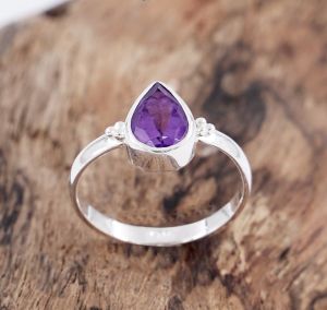 Cincin Wanita Perak Asli 925 Jawan Amethyst Amiyana