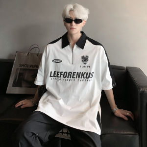 Kaos Polo Shirt Pria Oversized Kaos Polo Pria Premium Kaos Pria Berkerah Polo Korea Oversize Poloshirt  Korean Style Retro street polo shirt short sleeve T-shirt men T shirt Pria Baju Premium Ukuran Jumbo t shirt polos pria kaos lengan pendek