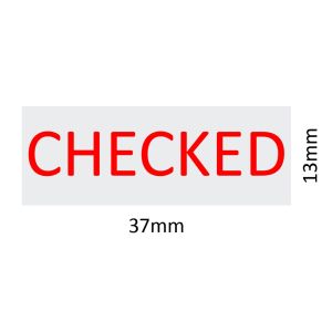E32 CHECKED Colop Printer 20 Ready Made Stock Rubber Stamp Chop Self-Inking Refillable CSSP20