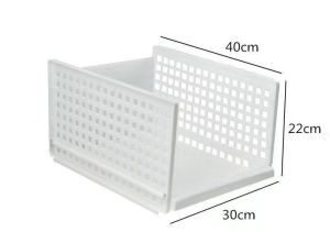 1pc Detachable Wardrobe Organizer Drawer Plastic Storage Basket
