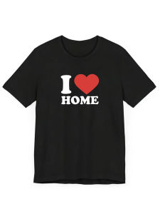 I Love My Home" Letter Print Summer Elegant Womens T-Shirt Short Sleeve