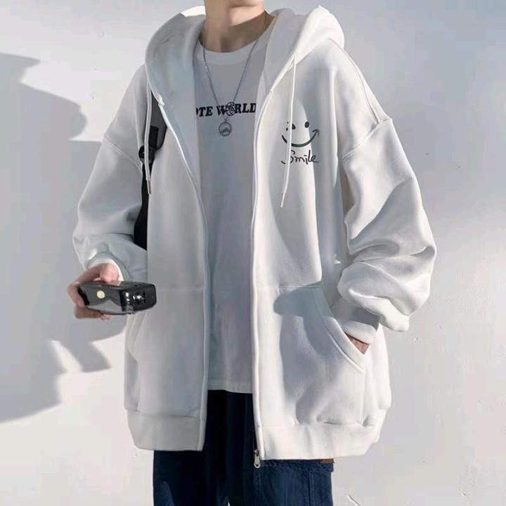 ⚡️ พร้อมส่ง⚡️เสื้อ กัน หนาว แขนยาว มีซิป มี ฮู้ด ทรง หลวม ใส่สบาย ...