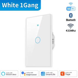 (HD1)2/3 Gang Works with TUYA WiFi Smart Touch Switch 40A Wall Touch App Remote Control Home Voice Timing Works with Alexa Alice 2/3 Gang Bekerja dengan SUIS SENTUH PINTAR WIFI TUYA 40A Kawalan Jauh App Dinding Kawalan Suara Home Pemasaan