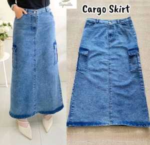 Rok Jeans Cargo Skirt
