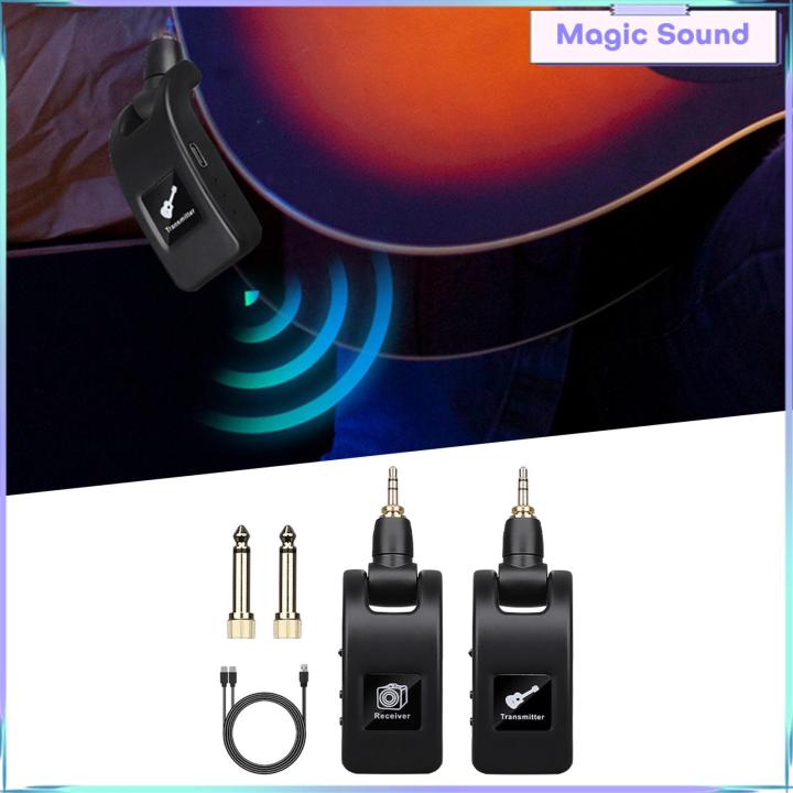 thumbnail image 2 of Wireless Guitar/Bass Audio Transmitter & Receiver System - UHF, 4 Channels, USB Rechargeable 2 of 12