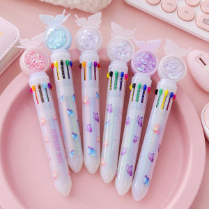 NEW Cute 10 Colour Bunny Gel Pen Butterfly Kitty Pen Student Stationery Colorful Bunny Creative Pen