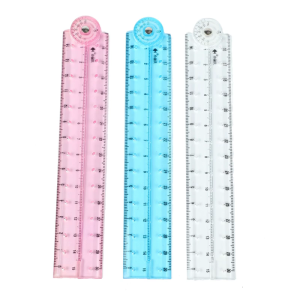 Folding Ruler Flexible Clear Straight Ruler Math Measuring Tool for Student Teacher Drawing Measuring length 0-30cm