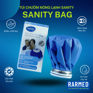 Túi chườm nóng lạnh Sanity xanh hạ sốt giảm đau tan máu bầm