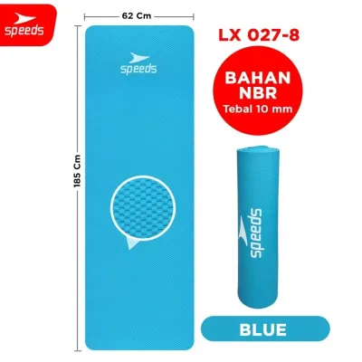 MATRAS YOGA / YOGA MATT SPEEDS LX027-8 BAHAN NBR 10 mm /8 mm ANTI SLIP ORIGINAL FREE TAS