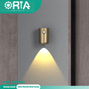ORIA Night Light with Motion Sensor Dimmable Smart LED Night Light Rechargeable Wall Sconces Wall Light Wireless Stairway Lights for Bathroom Hallway Stairs Bedroom Kitchen