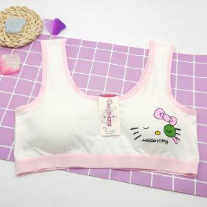 Shipped from China [2025] Girls Developmental Cute Cartoon Sleeping Cat Print Bra Without Underwire Student Vest Cotton Underwear Tube Top