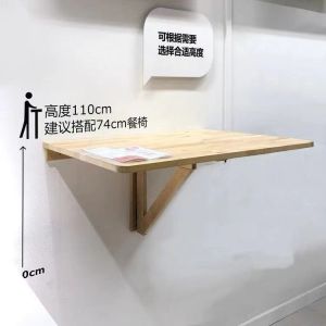 Extendable Dining Table Folding Island Table For Kitchen Solid Wood Nordic Wall Hanging Simple Modern