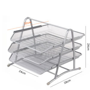 Metal Mesh File Organizer Paper Tray Document Holder File Storage Tray Letter Tray Desk Organizer