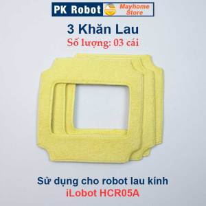 Khăn Lau Cho Robot iLobot HCR05A và HCR03 Màu Vàng Vải Sợi Mịn 5 Lớp