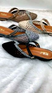 sendal payet wanita sendal pesta tinggi 3cm