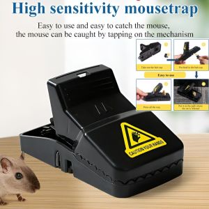🥳Big Discount 🥳Household Mousetrap Mouse Trap Rodent Extermination Tools Sensitive Sticky Boards Automatic Rat Trap Mouse Trap  Sensitive Spring Mechanism Reusable Safe For Kids Pets Effective Rodent Control For Home Kitchen Mouse Trap