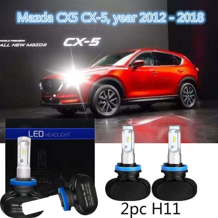 Bright H11 LED Head Lamp Headlights for Mazda CX5 CX5 year 2012 2018 Head Light Bulb Headlamp