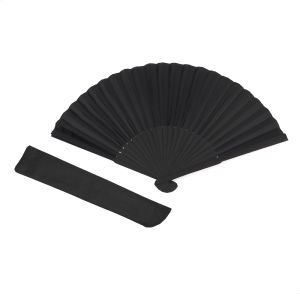 FEELDG 8.27"(21cm) Home Party Decoration Dance Props Bamboo Fans Ribs Hand Held Chinese Style Black Silk Folding Fan